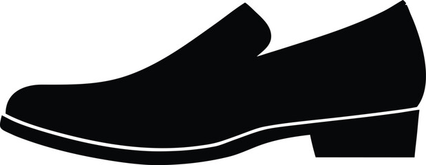 Men's Black Loafer Shoe Icon