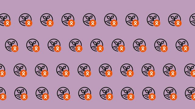 Seamless Pattern of Scissors Cutting Ribbon Icons.