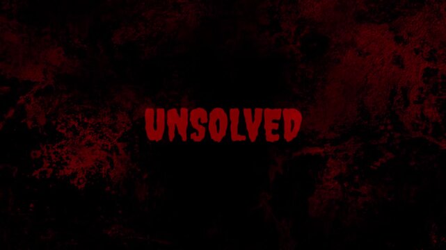 Unsolved Red Alert Typography with Bloody Grunge Texture for Horror Intro