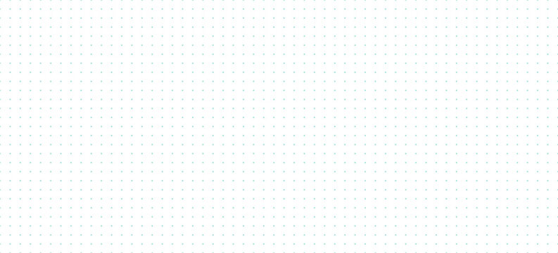 Pattern texture for bullet journal. Dotted squared grid graph paper template for notebooks. Wide printable graphic design sheet. Blue dotted simple background.