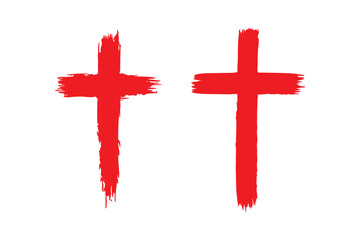 Obraz premium Cross clipart black and white, ash cross for Ash Wednesday card, poster, banner, post, lent, wishes with grunge christian cross, church clipart, ashes, religious cross isolated on white background