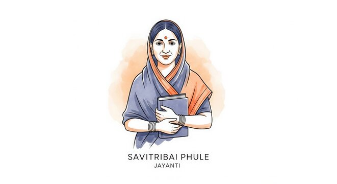 Savitribai Phule Jayanti Artwork. NGO Education Poster.