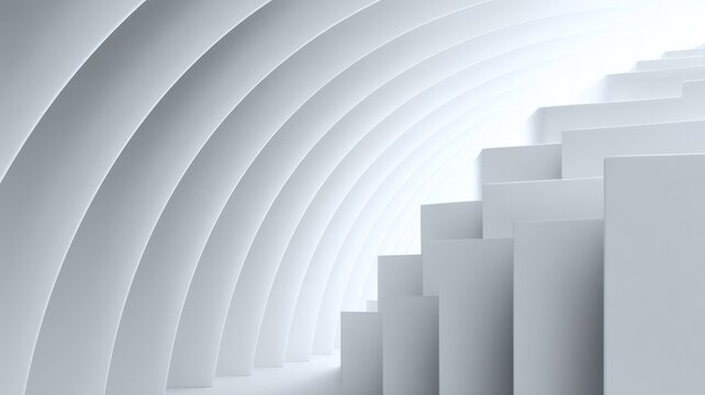 Abstract futuristic technology background with minimal architectural design, white industrial wallpaper featuring geometric lines, digital patterns, and modern tech-inspired aesthetic - Powered by Adobe