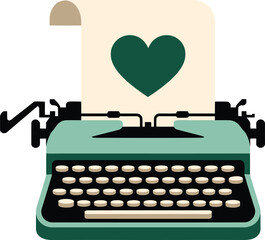 Printing a love heart vector illustration design