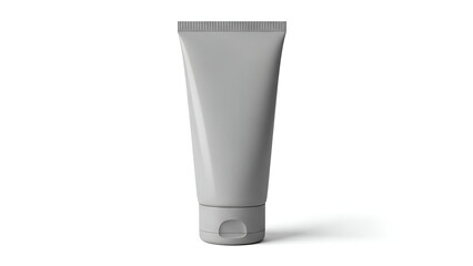 Cream Tube Cosmetic Container Standing on White Surface