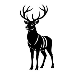 Majestic stag with large antlers standing gracefully deer animal
