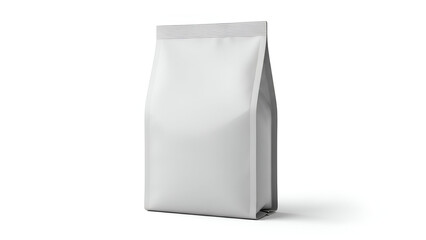 Plain White Stand Up Pouch Packaging on White Background
