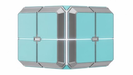 3D Illustration of Teal Colored Fidget Toy.