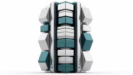 3D Rendering of Futuristic Storage Device.