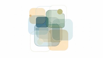 Abstract Geometric Shapes Overlapping Design Element.