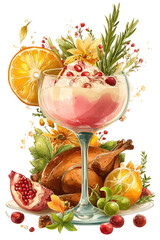 Rectangular frame made of fresh green leaves and lush foliage on transparent background

