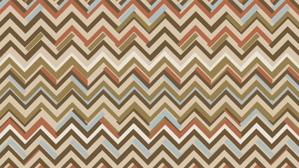 Enhanced Abstract Chevron Pattern: Digital Graphic Background Featuring Earthy and Muted Zigzag Lines in a Seamless Repeat Design