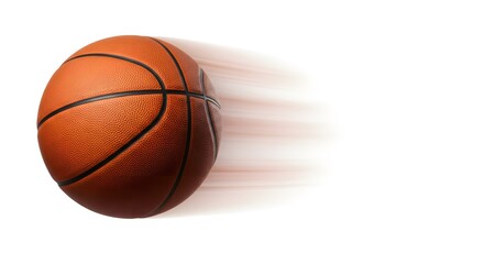 Fototapeta premium Fast Flying Basketball in Motion Blur