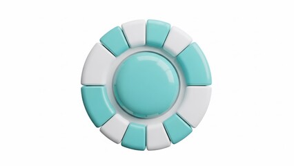 Circular Control Panel with Teal Accents.