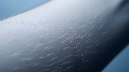 Close-up abstract shot of skin with fine hairs, highlighting texture and subtle light variations