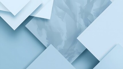 Fototapeta premium Soft blue geometric abstract background with layered square shapes, subtle textures, and gentle shadows, creating a modern and minimalist design ideal for presentations or digital projects