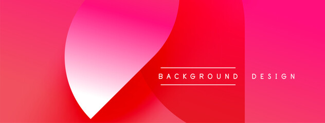 Fototapeta premium Abstract gradient background. Pink, red hues blend smoothly. Minimalist design features text elements, simple shapes. Modern aesthetic.