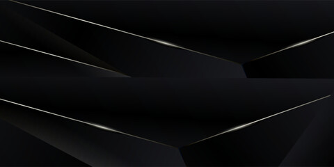 Black abstract background. Elegant dark diagonal shape elements. Modern luxury grey gradient graphic design.
