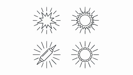 vector illustration of a set of abstract symbols