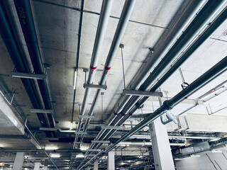 Water piping system, drain pipe system, Building infrastructure of water tube construction.