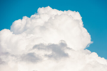 blue sky white big cloud clean air, summer season nature copy space for background