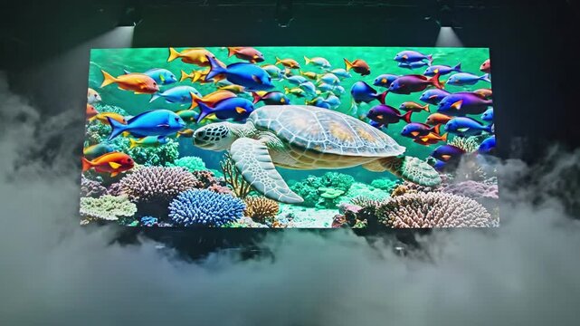 Aquatic_Life lagoon mist haze scene 2 with lagoon mist haze effect aquatic_life style featuring cinematic, 4k, stock footage,