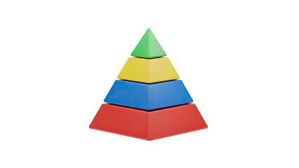 3D Four Tier Colorful Pyramid Stack