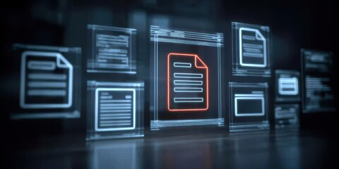 A bright digital office integrating tax accounting finance business and filing tasks through smooth online systems