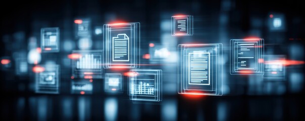 Futuristic digital workflow mapping tax accounting finance business and filing functions across online channels