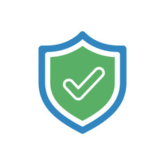 A vibrant digital security shield with a prominent checkmark symbolizing safety and complete verification