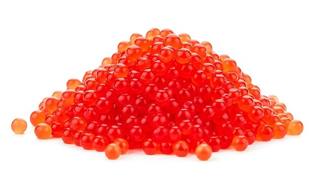 Pile of Delicious Red Caviar Isolated on White Background &ndash; Gourmet Seafood.