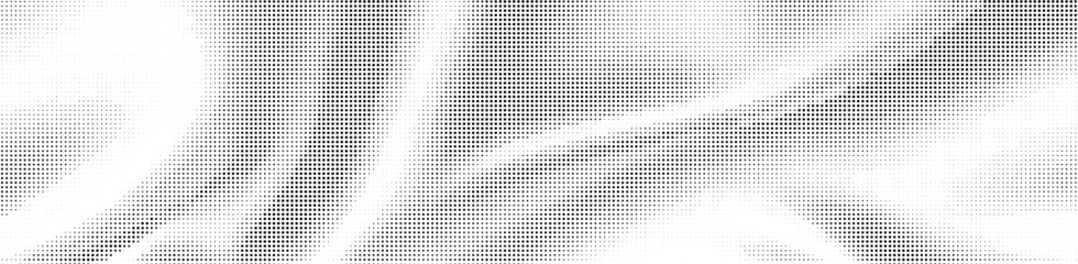 Wavy gradient halftone dots pattern. Vector illustration
