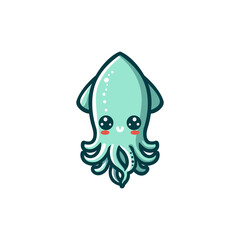 Squid vector logo template