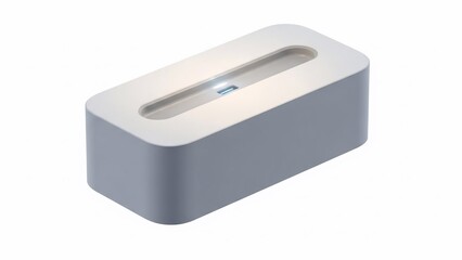 Modern USB Flash Drive on White Background.