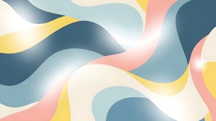 Fluid Abstract Art with Gentle Waves and Highlights