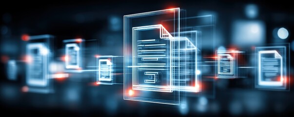 Sharp digital structure where tax accounting finance business metrics connect to organized filing online