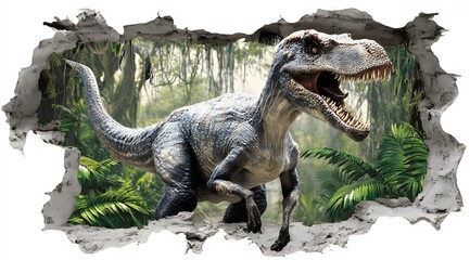 Fototapeta premium Cartoon colored dinosaur animal illustration