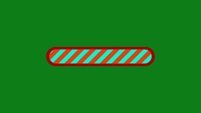 Vibrant red and blue striped capsule on green background