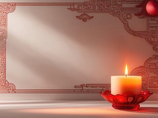 Chinese New Year Luxury Background with Red and Gold Festive