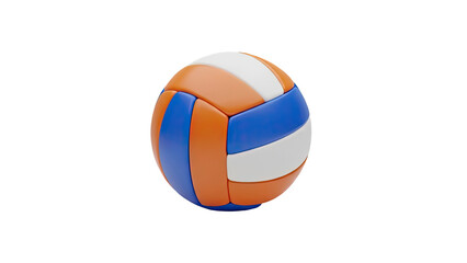 3D Volleyball ball on transparent background
