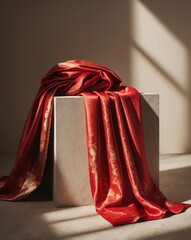 Chinese New Year Luxury Background with Red and Gold Festive