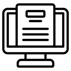 Computer Screen with Document Icon