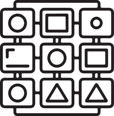 Simple infographic template with geometric shapes