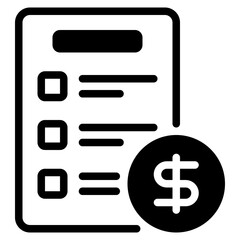 Invoice with Dollar Sign Icon