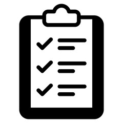 Clipboard with Checklist Icon
