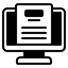 Computer Screen Document Icon