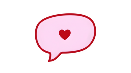 Love Message Speech Bubble Transparent PNG