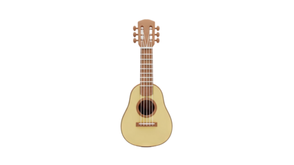 Isolated Ukulele with a Transparent Background