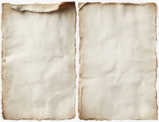 Old paper vintage texture torn edge blank sheet aged document antique background weathered rustic empty retro isolated nostalgic