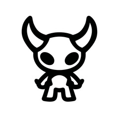 Stylized cartoon creature illustration with horns and distinctive features